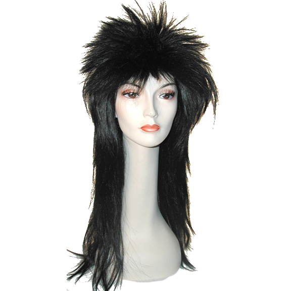 Punk Rocker Pop Spiky Spike Emo 80s 80s Elvira Costume Wig Black Green Red 8827